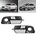 Front Bumper Fog Light Grille, 2 Pcs Gloss Black Front Left Right Bumper Fog Light Lamp Grill Grille Cover Trim Honeycomb Mesh Vent Grille Replacement for Q5 SQ5 2013‑2017