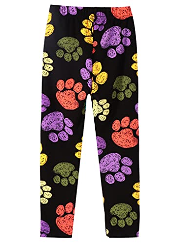 Kids Printing Colorful Cartoon Stretchy Slim Fit Pants Stretch Leggings Ankle Length Pants Tights for Girls3