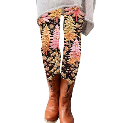 Weihnachtsleggings für Damen, Übergröße, Weihnachtsmann-Hose,...