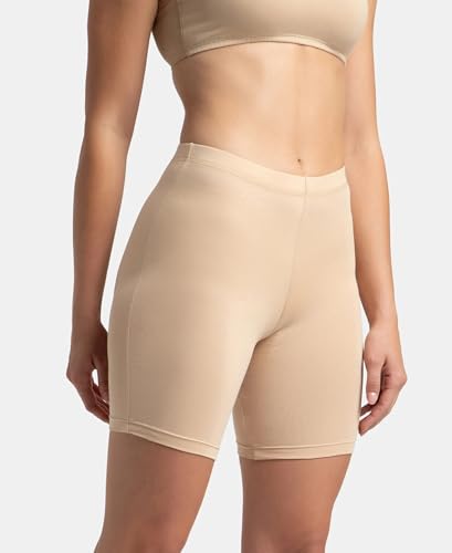 Image of Jockey 1529 Women's High Coverage Super Combed Cotton Elastane Stretch Mid Waist Shorties with Concealed Waistband (Pack of 2)