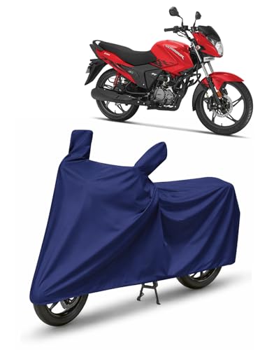 Image of Bike Cover for Hero Glamour with Side Mirror Pocket & Buckle Belt | HIGH Material Quality | Weather Resistant