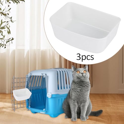 FewNvWa 3 Teile Fressnäpfe für Katzen und Hunde in der Transportbox, Weiß