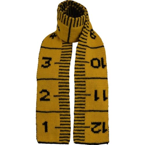 AMOYER Bufanda De Punto con Patrón De Regla, Diseño Educativo De Cinta Métrica, Bufanda para Hombres Y Mujeres, Cálida Bufanda Unisex De Moda para Invierno