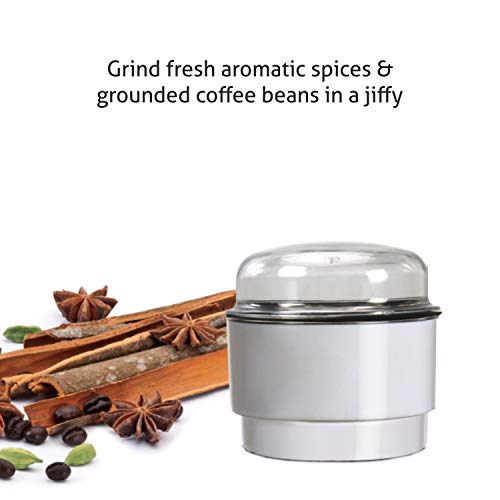 Image of GLEN Polycarbonate Mini Blender Plus Grinder 4045 N Bg, 350 Watt, White