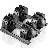 Manubri esagonali, 10 – 24 kg, con rivestimento antiscivolo, impugnatura ergonomica, set di manubri corti in gomma polimerica, per allenamento aerobico, Singolo/Coppia
