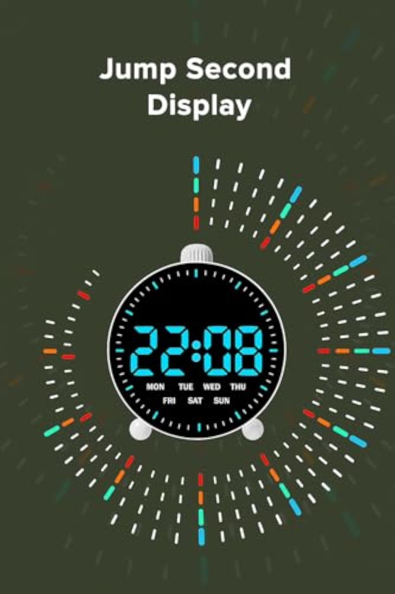 USB Powered LED Alarm Clock with Blue Display