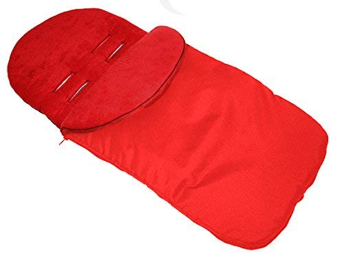 Universal Footmuff Baby Cosy Toes Fit All Pushchair Buggy Car Seat Plain Colour Red