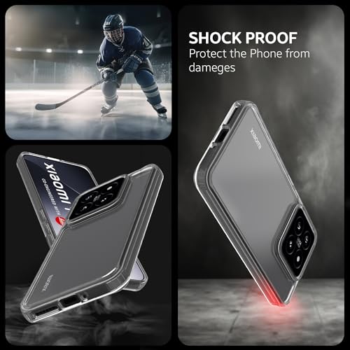 Image of KAPAVER Hybrid Series Back Cover Case Compatible with Xiaomi 14 (PC+TPU) (Clear)