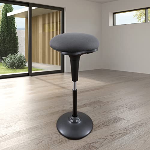 Image of Stand Up Desk Store Swivel Stool Active Sitting Chair with Adjustable Height for Standing Desks (Black, 13 inch Diameter)