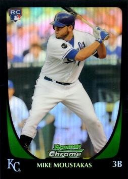 2011 Bowman Chrome Refractor #1 Mike Moustakas Baseball Rookie Card