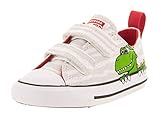 gummierte Zehenkappe Converse Chuck Taylor All Star 2V OX 763573C Kleinkinder-Schuhe White/Mouse/Enamel Gr. 20 (US 4)