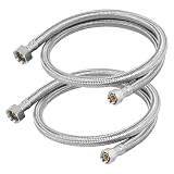 KAINGA 36' Faucet Supply Line, 3/8 inch Comp x 1/2 inch FIP Faucet Connector, Braided Stainless Steel Faucet Hose for Bathroom Sink and...