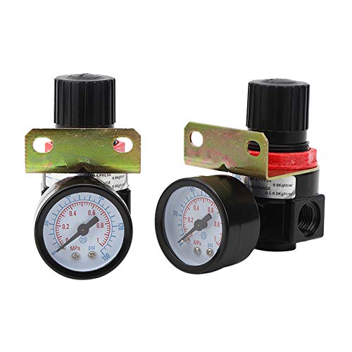 AR2000 Luftquellenprozessor, Verarbeitungskomponenten für pneumatische Luftquellen Druckregelventil Luftfilterregler, pneumatisches Rückdruckregler-Auslassventil,Druckregelventil