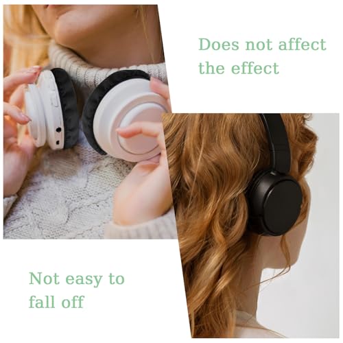 Fundas de tela para auriculares, 3 pares, ajustables de 1.96" a 4.3", lavables, algodón y nailon, protectores para auriculares contra sudor, cubiertas de tela para orejas miniatura 3