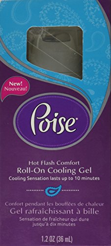 Poise Hot Flash Comfort Roll-On Cooling Gel, 1.2 OZ (Pack of 4)