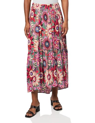 Angie Women's Side Slit Ruffle Hem Maxi Skirt