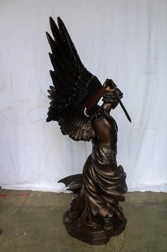 Estatua grande de bronce Arcángel Miguel miniatura 5
