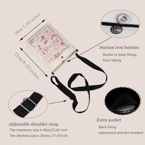 Singer Album Inspired Crossbody Bag Singer Merch Music Lover Fan Gifts American Singer Shoulder Bag Singer Music Tour Gift2