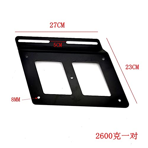 Jymotor 2Pcs Black Motorcycle Saddle Bags Support Side Bag Bracket Mounting Holder Universal For Harley Honda Yamaha Suzuki Kawasaki,22Cm #TOP1