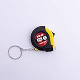 Mini Tape Measure Keychain Universal Pull Ruler Metric Tape Measure Retractable 1m Measuring Tape Meter Inch Tailor Tool（Yellow）
