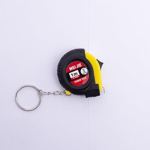Mini Tape Measure Keychain Universal Pull Ruler Metric Tape Measure Retractable 1m Measuring Tape Meter Inch Tailor Tool（Yellow）