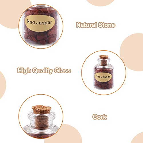 Beadthoven 9pcs Mini Gemstone Wishing Bottles