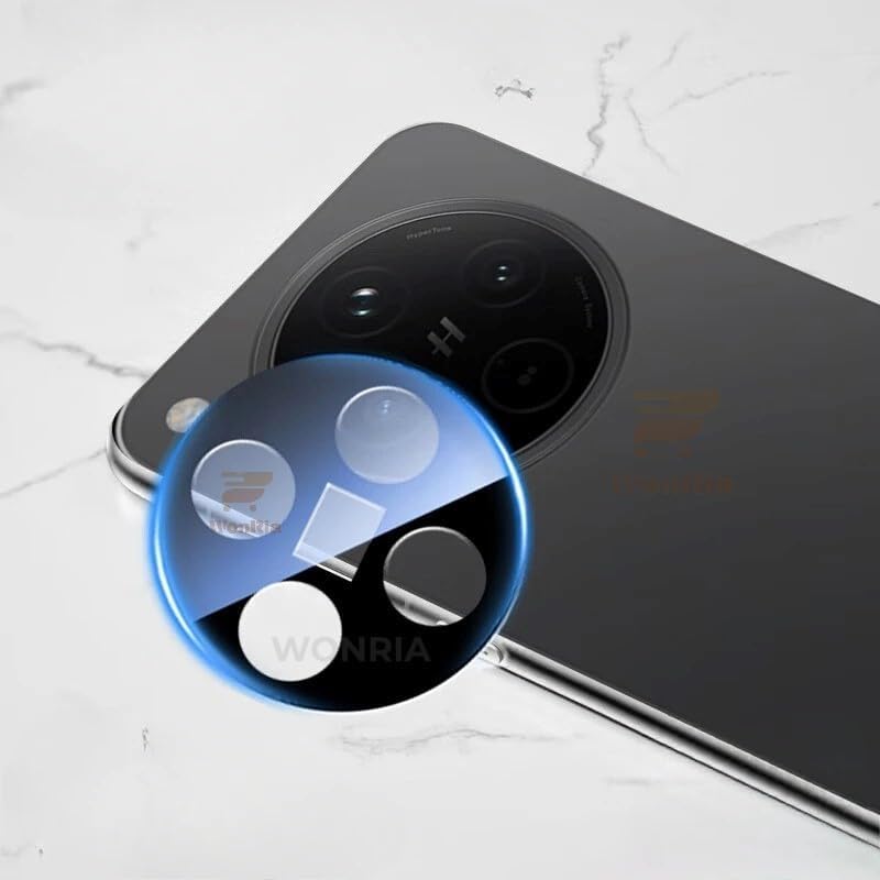 Image of WonRia [1+1 Tempered Glass for Oppo Find X8 5G with 3D Camera Lens Protector Glass 9H Hardness Screen Guard Protector - (Pack of 2)