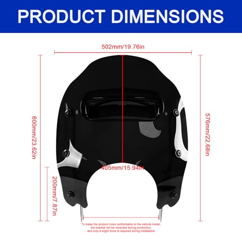 SANYUMOTO Detachable Wave Wind Splitter Vented Windshield Windscreen by SANYUMOTO - Used condition - Image 9