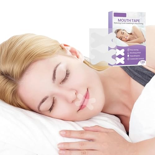 leruiyezs 120 Unidades Cintas Bucales Para Dormir Anti Ronquidos Cinta Bucal Para Dormir Tela Suave Transpirable Adhesivo Cómodo Para Uso Nocturno Hombre Mujer Dormir Mejor Sin Roncar