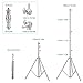 Stainless Steel Heavy Duty Photography Tripod Light Stand, 9.19 Feet/2.8m Studio Lighting Tripod for Speedlight, Strobe Light, Softbox, Umbrella
