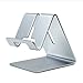Produktbild AXWT Aluminiumlegierung Metall Handy Unterstützung Desktop Wohnung Ipad Allzweck Huawei Apple Faule Nacht Live Broadcast Halterung Halter Ständer Trestle (Color : Silver)