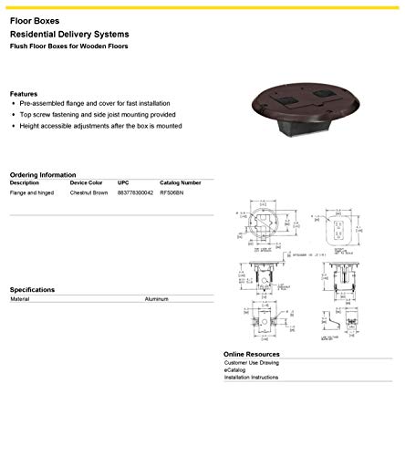 Bryant Electric Rf506Bn Floor Box Cover, Brown #TOP2