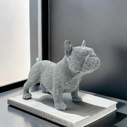 Estatua de Bulldog Francés en Resina para Decoración miniatura 2