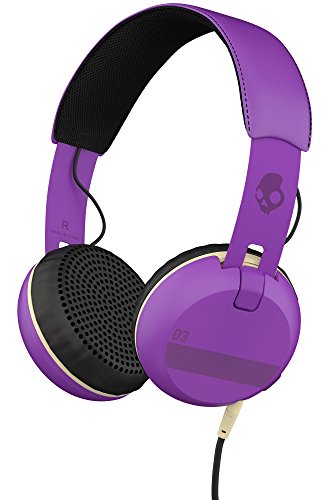 Skullcandy S5GRHT-468 Grind On-Ear Headphones with Built-in Mic, Ill Famed Purple