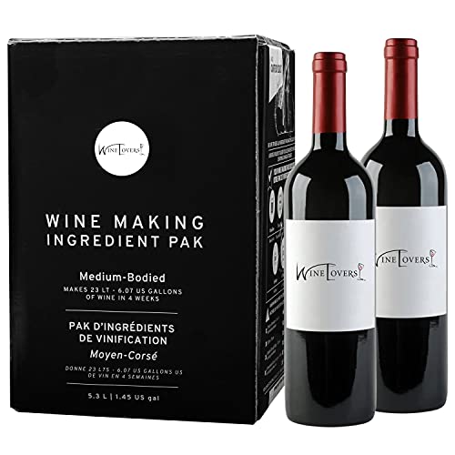 Wine Lovers DIY Wine Making Kits with Premium Ingredients | Give the Perfect Wine Gift | Home Brewing Kit for Beginners | Makes 6 Gallons/30 bottles Of Wine (Cabernet Sauvignon - Red Wine)