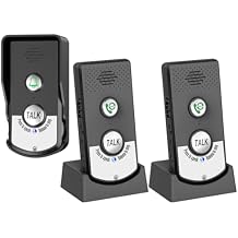 2 Way Wireless Doorbell Intercom Indoor Outdoor, 3280ft Long Range Door Intercoms System for Home with Waterproof Cover Rechargeable Battery 38 Ringtones 3 Adjustable Volume 3 Pack