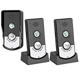 2 Way Wireless Doorbell Intercom Indoor Outdoor, 3280ft Long Range Door Intercoms System for Home with Waterproof Cover Rechargeable Battery 38 Ringtones 3 Adjustable Volume （3 Pack）