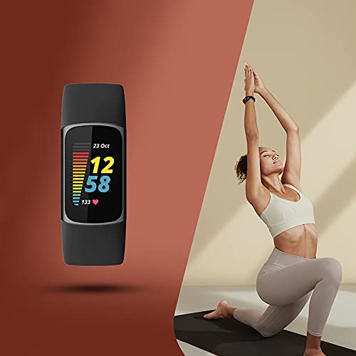 Ouwegaga Compatível com Fitbit Charge 6/Fitbit Charge 5 pulseiras femininas masculinas, clássicas ma