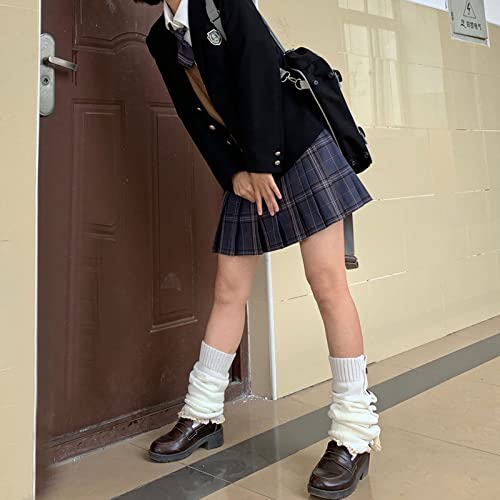 Image of Women Y2k Leg Warmers Ribbed Knitted Harajuku Kawaii Leg Warmers Streetwear