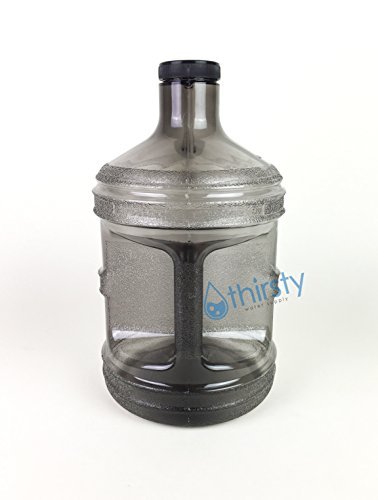 Spreezie 1 Gallon Water Bottle Grey BPA Free Plastic Jug Canteen Reusable Container Drinking H2O Aqua New