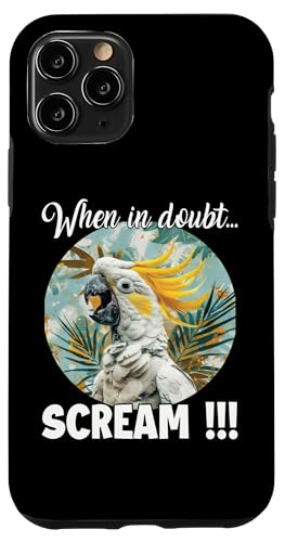 Cockatoo Meme T�A������̂��߂̖ʔ������уI�E�� �X�}�z�P�[�X iPhone 11 Pro �p
