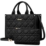 LOVEVOOK Purses and Handbags for Women, PU Leather Tote Bag Shoulder Crossbody Bags Top Handles Quilted Satchel