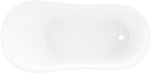 Miniatura 8 de Signature Hardware 480111 Ultra - Bañera de acrílico de 67 pulgadas con desbordamiento integrado, borde enrollado y pies imperiales, menos montaje