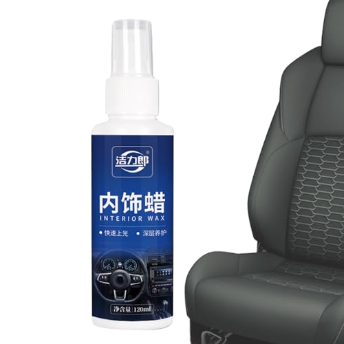 車用クリーナー,120ml 保護ワックス - オートステインリムーバー - 車内 カーペット 内装 ガラス ファブリック レザー トリム クリーニング ディテーリング トラック 車 家庭 自動車 用