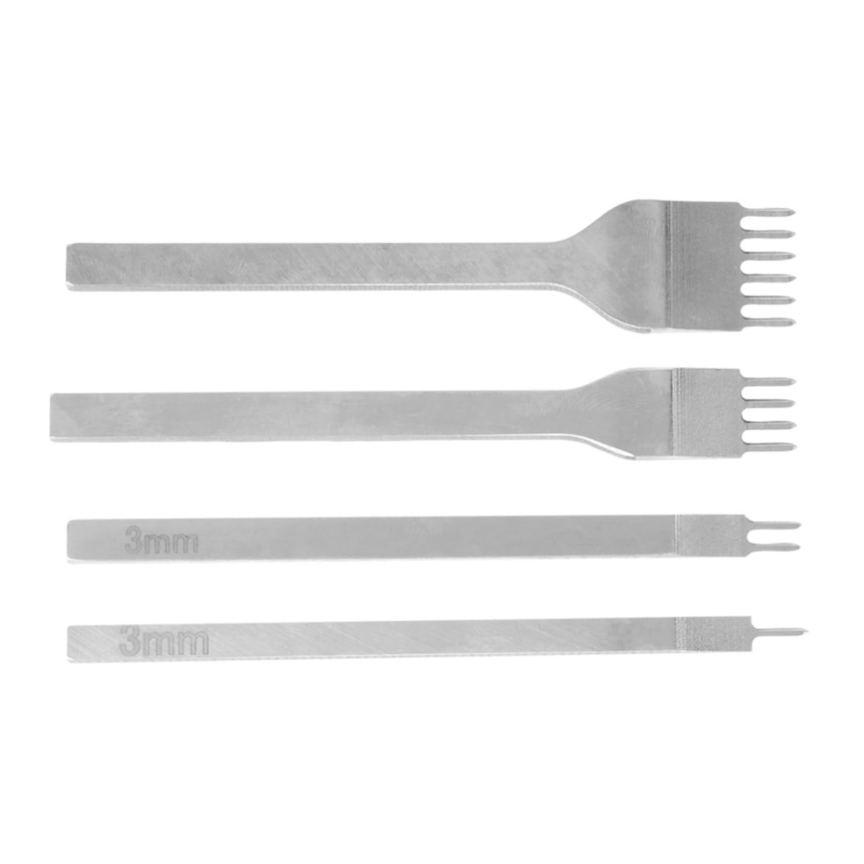 SEWACC 4pcs Punch for Leather Craft DIY Chisel High Grade Steel Punching Tool for Watch Band Making