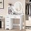 4 Drawers & Lighted Mirror, No Stool