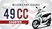 USA 49cc License Plate for Mopeds and Scooters