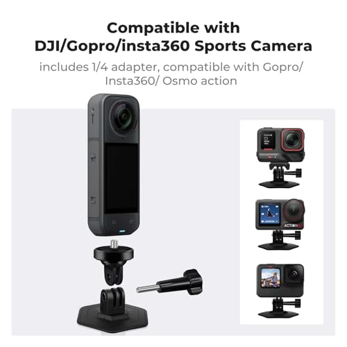 Image of K&F CONCEPT 3Pack Flexible Adhesive Helmet Mount for GoPro Hero 13 /12 /11 /10 /9 /8 /7 Black, DJI Osmo Action 3 /4 /5 Pro, Insta360 X5 X4 X3 Flat Curved Surfaces Sticky Mount, Action Camera Accessories