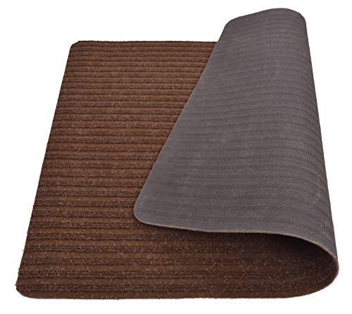 Stair Treads Collection Indoor Skid Slip Resistant Carpet Stair Tread Mat (Brown, Matching Mat 30 In X 30 In) #TOP4