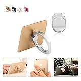 Universal 360 Degree Rotating Metal Finger Grip Stand Holder Ring,Car Mount Phone Ring Holder for iPhone SE/4s/5/6/6s/6(s)plus/7/7plus, Samsung Galaxy S7 ,Tablets & More -GOLD
